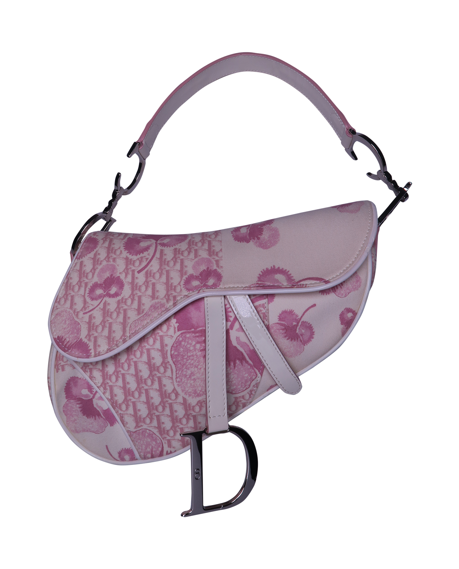 Dior floral saddle online bag